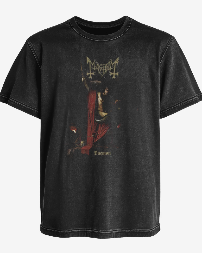 Polera desgastada Mayhem Daemon