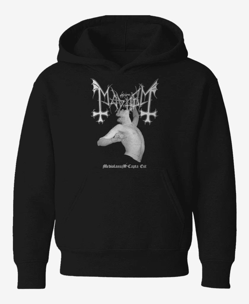 Poleron de niño Negro de Mayhem Mediolanum Capta Est