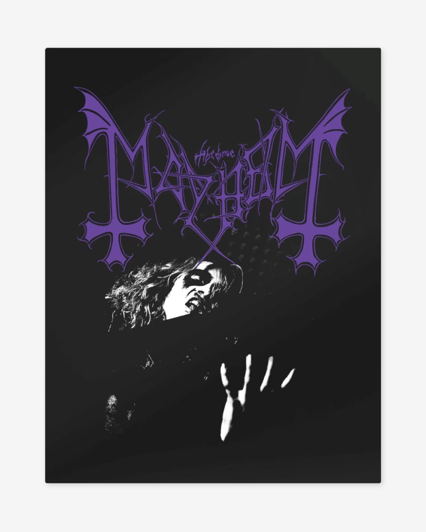 Print metalico Negro de Mayhem Dead