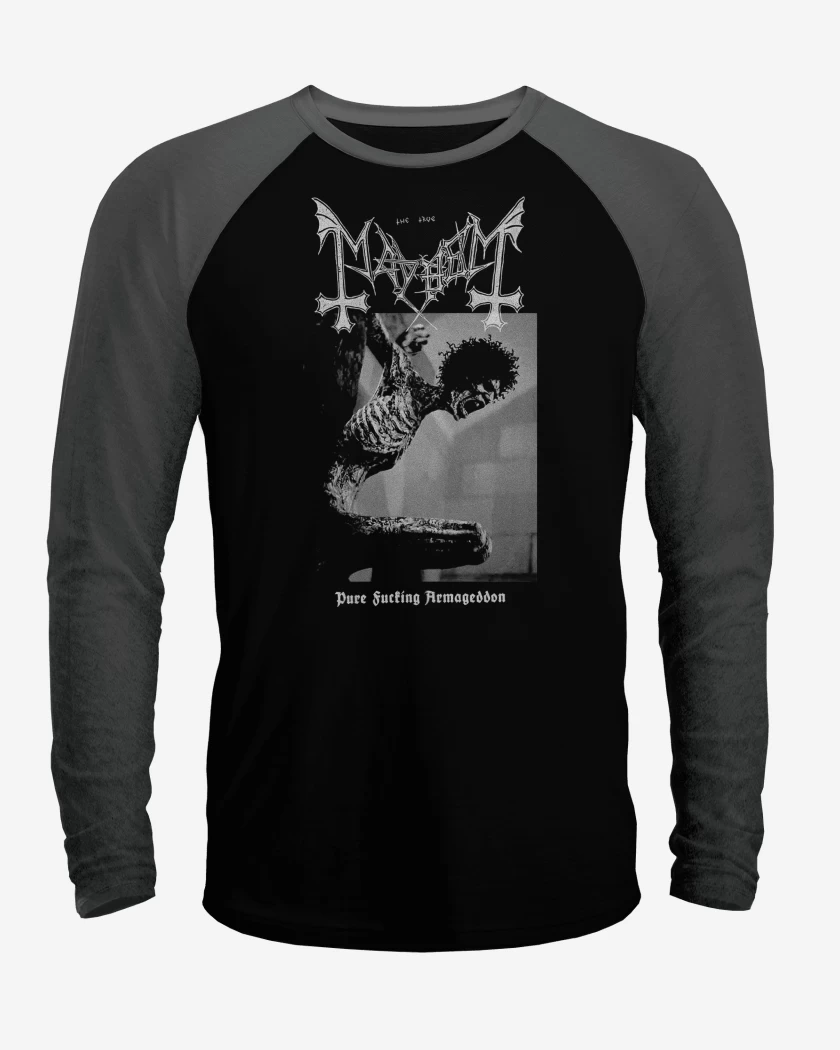 Polera Raglan Mayhem Pure Fucking Armageddon