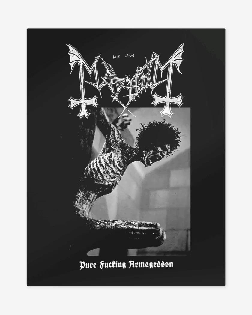 Print metalico Mayhem Pure Fucking Armageddon