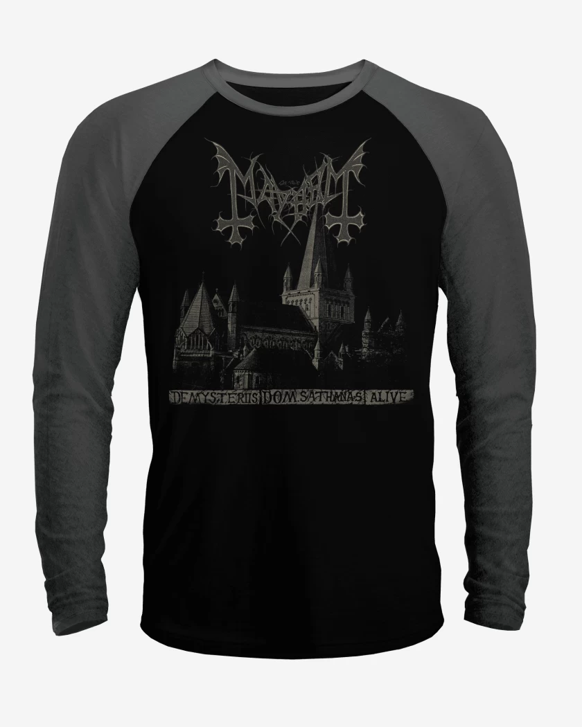 Polera Raglan Mayhem De Mysteriis Dom Sathanas Alive