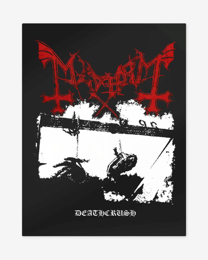 Print metalico Negro de Mayhem Deathcrush