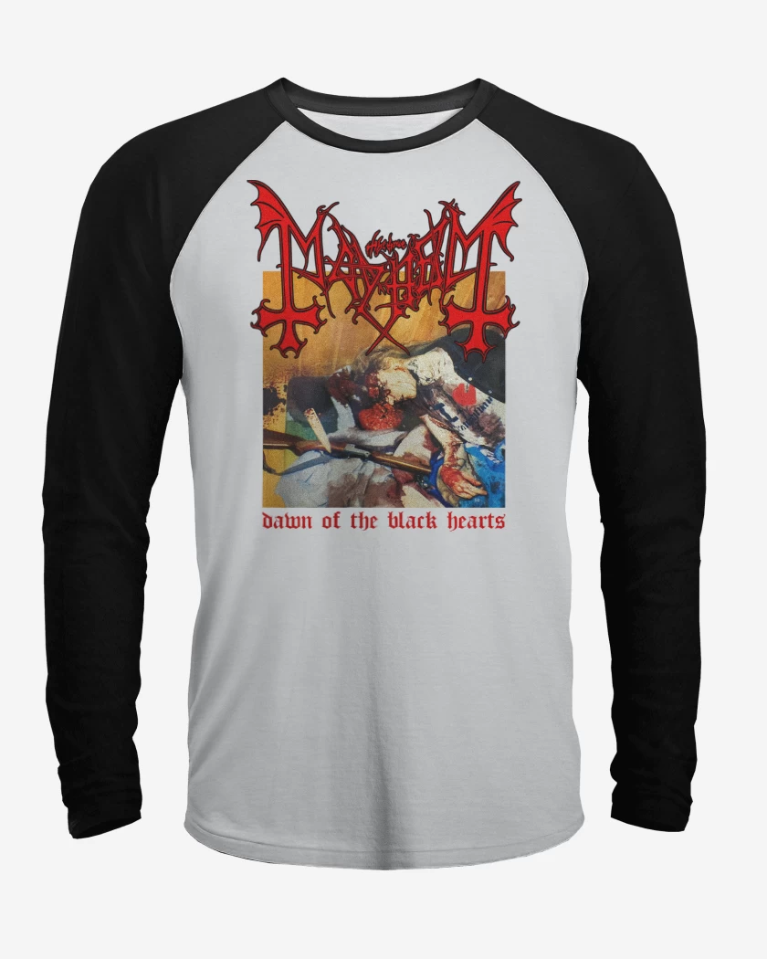 Polera Raglan Mayhem Dawn of the Black Hearts