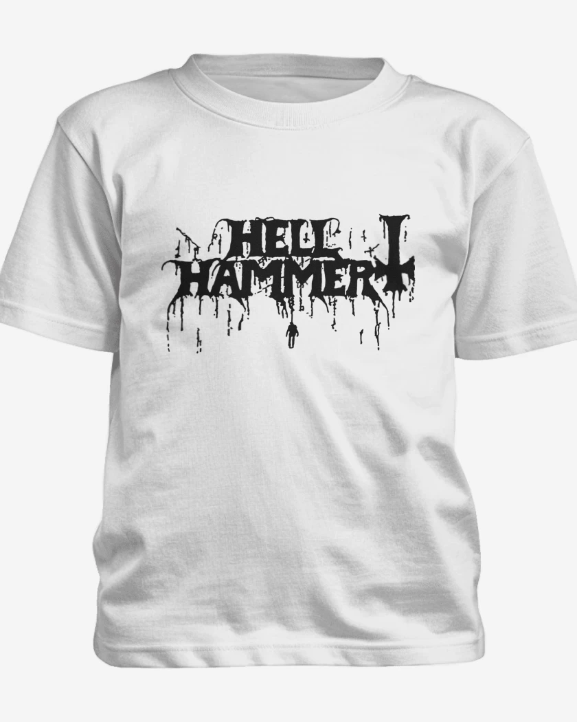 Polera de niño Blanco de Hellhammer Logo N