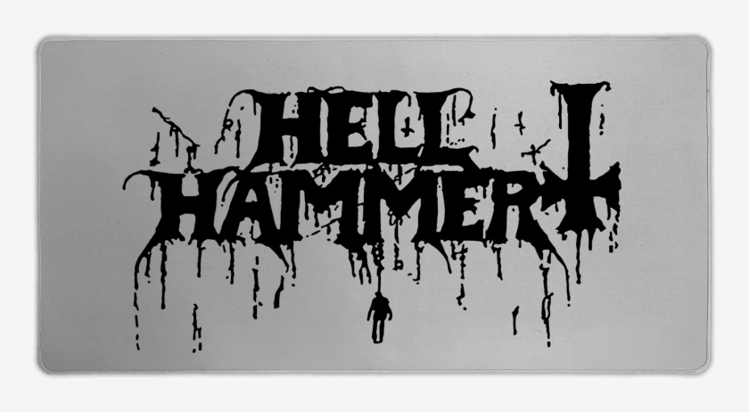 Mouse pad Gamer Gris Melange de Hellhammer Logo N