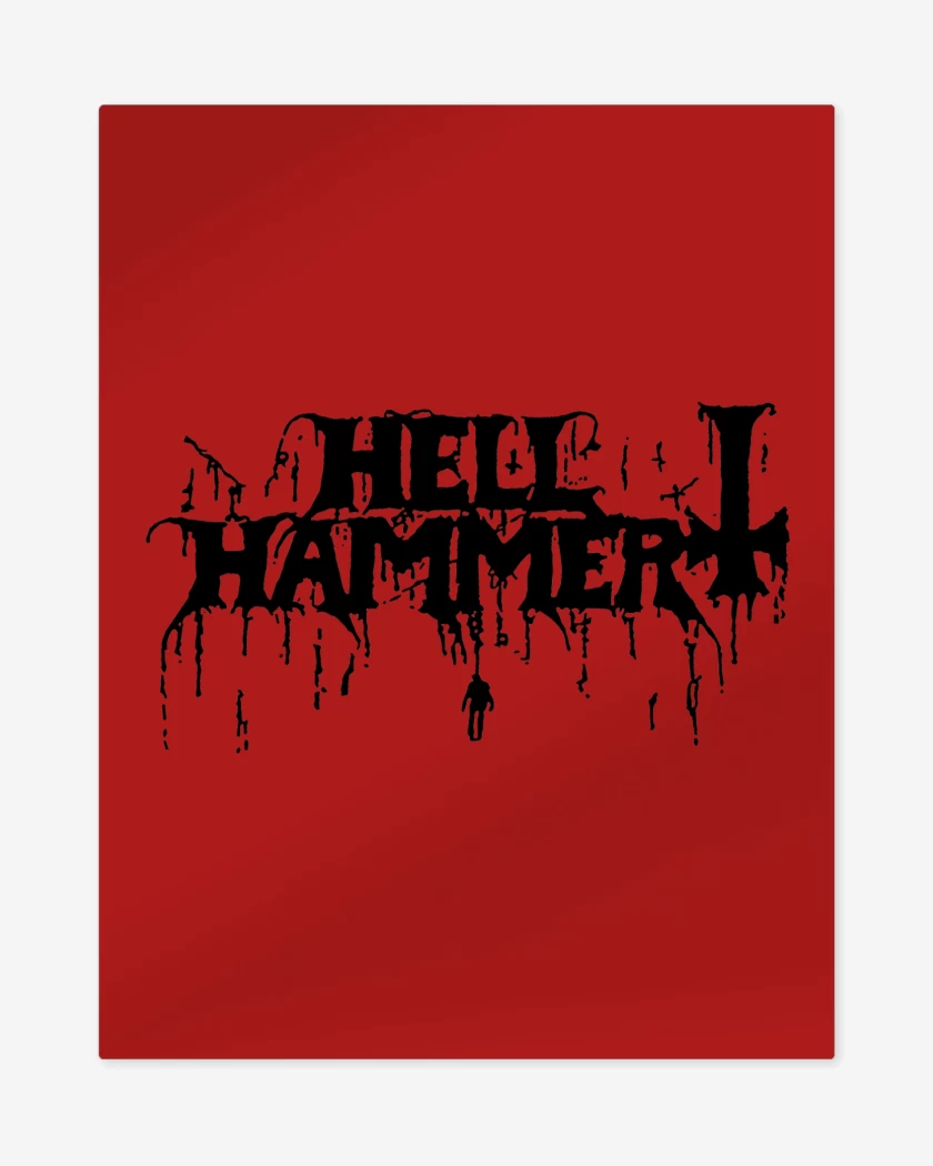 Print metalico Rojo de Hellhammer Logo N
