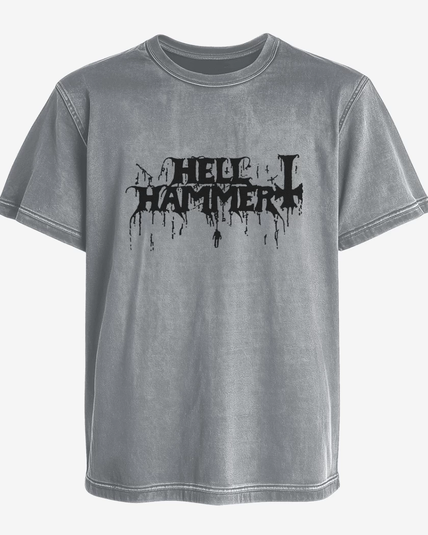 Polera desgastada Hellhammer Logo N