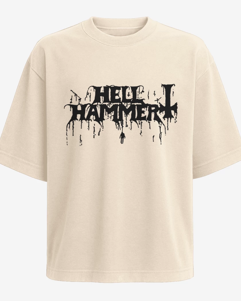 Polera Oversize Hellhammer Logo N