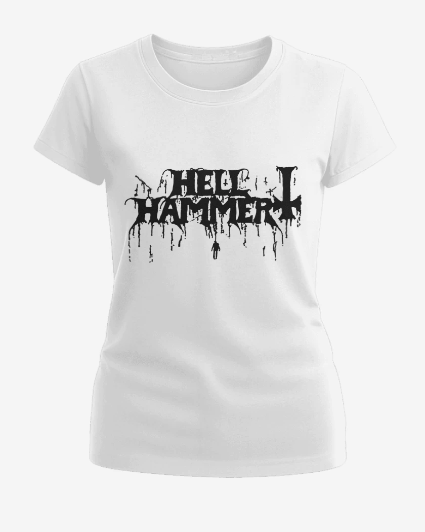 Polera de Mujer Blanco de Hellhammer Logo N