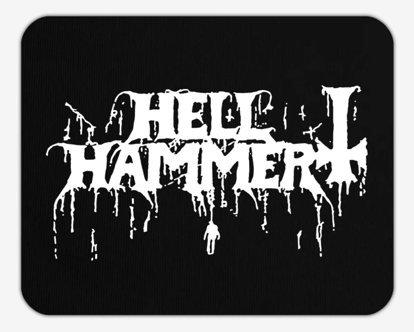 Mousepad Negro de Hellhammer Logo B