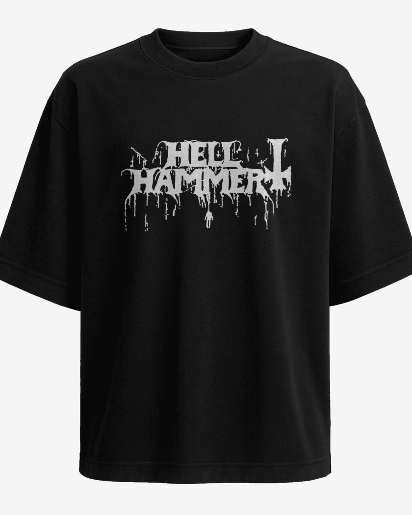 Polera Oversize Hellhammer Logo B