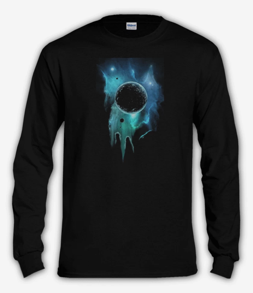 Polera manga larga Negro de Espacio
