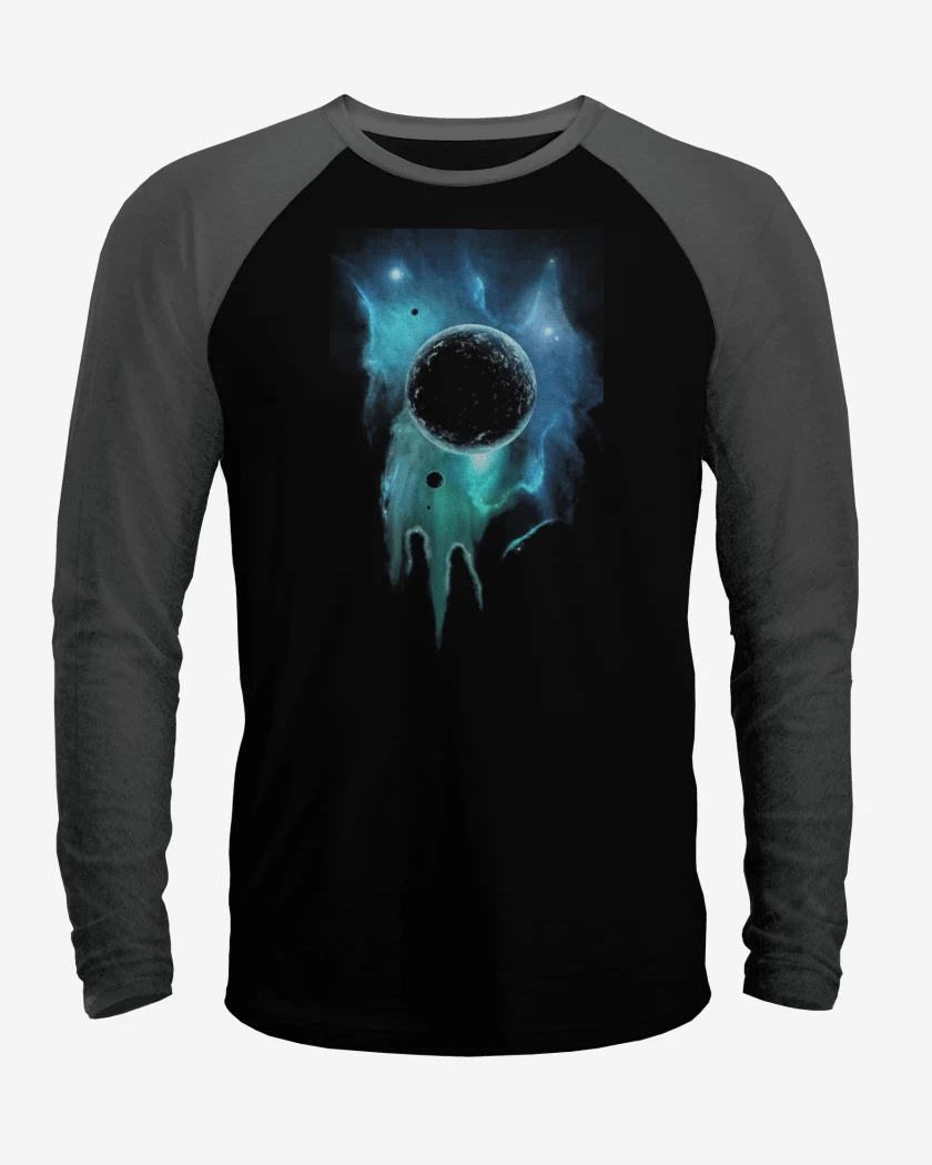 Polera Raglan Negro / Negro Heather de Espacio