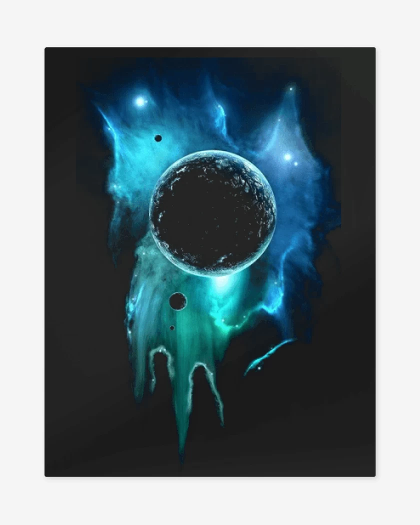 Print metalico Negro de Espacio