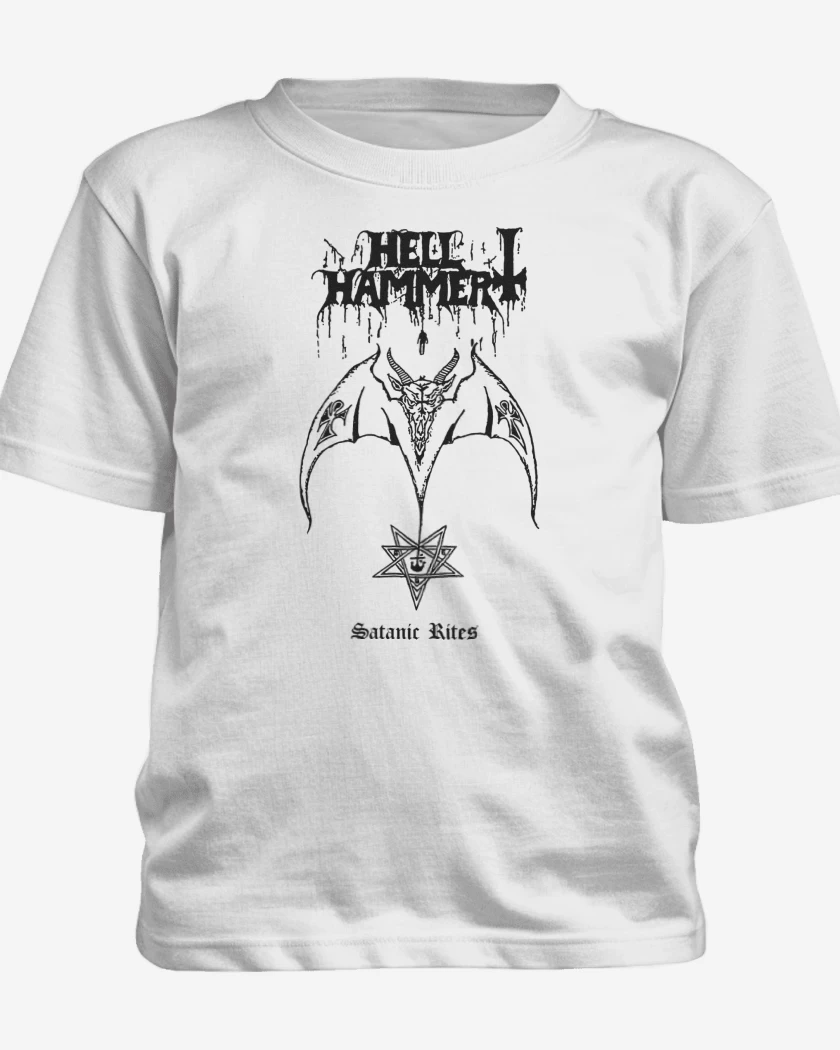 Polera de niño Blanco de Hellhammer Satanic Rites