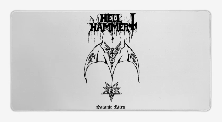 Mouse pad Gamer Blanco de Hellhammer Satanic Rites