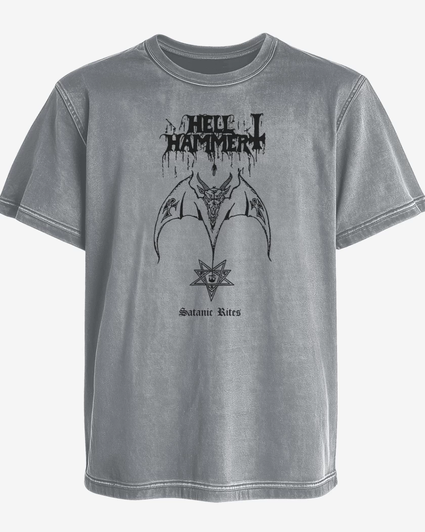 Polera desgastada Hellhammer Satanic Rites