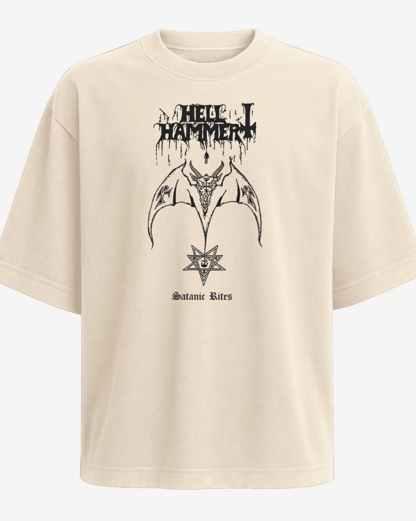 Polera Oversize Hellhammer Satanic Rites