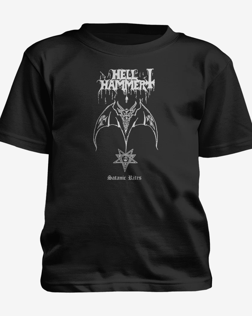 Polera de niño Negro de Hellhammer Satanic Rites B
