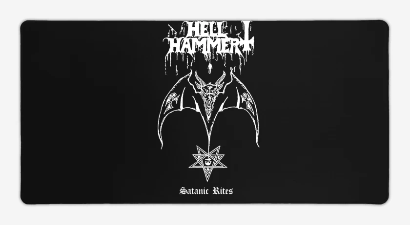 Mouse pad Gamer Negro de Hellhammer Satanic Rites B