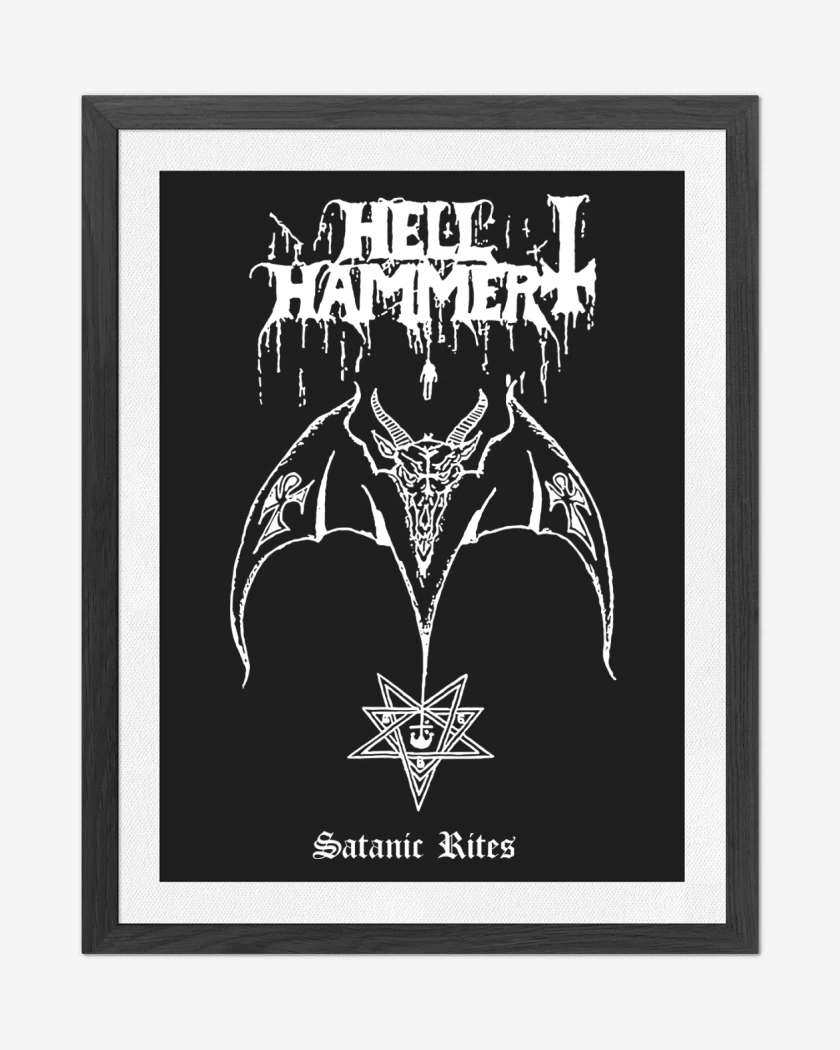 Cuadro decorativo Hellhammer Satanic Rites B