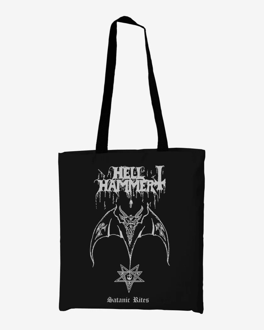 Totebag Negro de Hellhammer Satanic Rites B