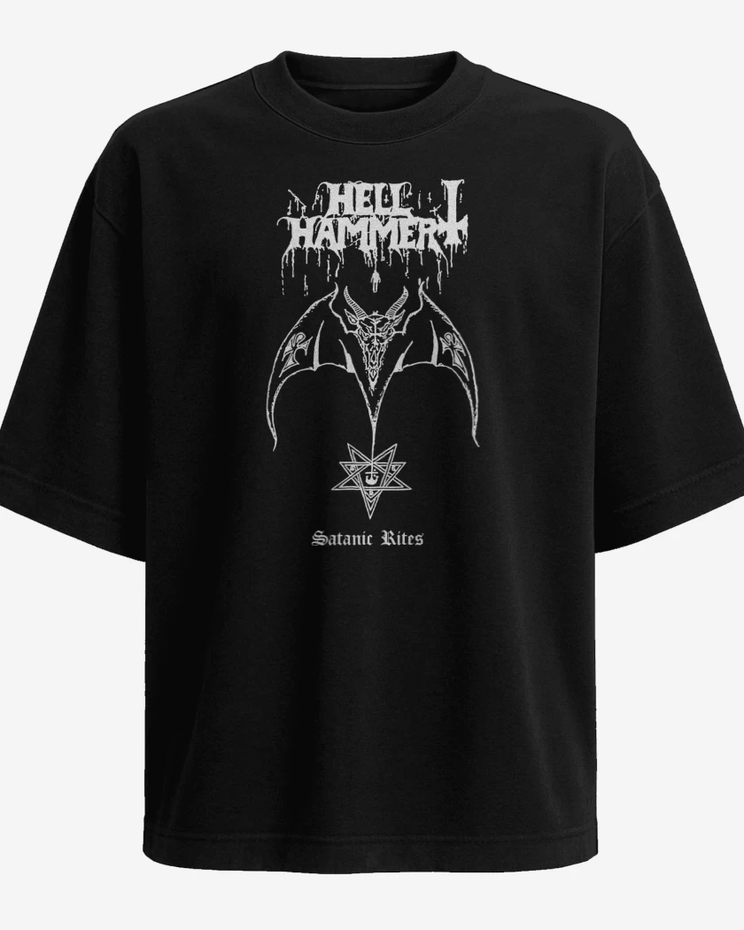 Polera Oversize Hellhammer Satanic Rites B