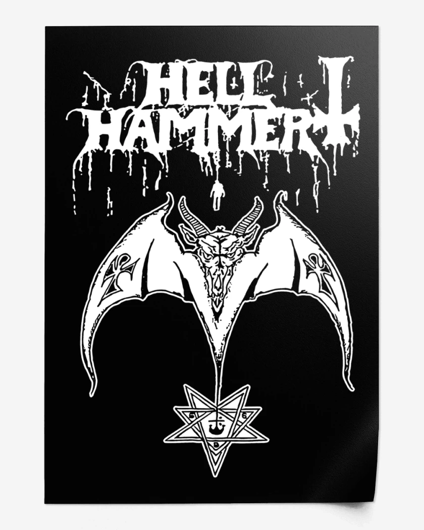 Print Negro de Satanic Rites Hellhammer