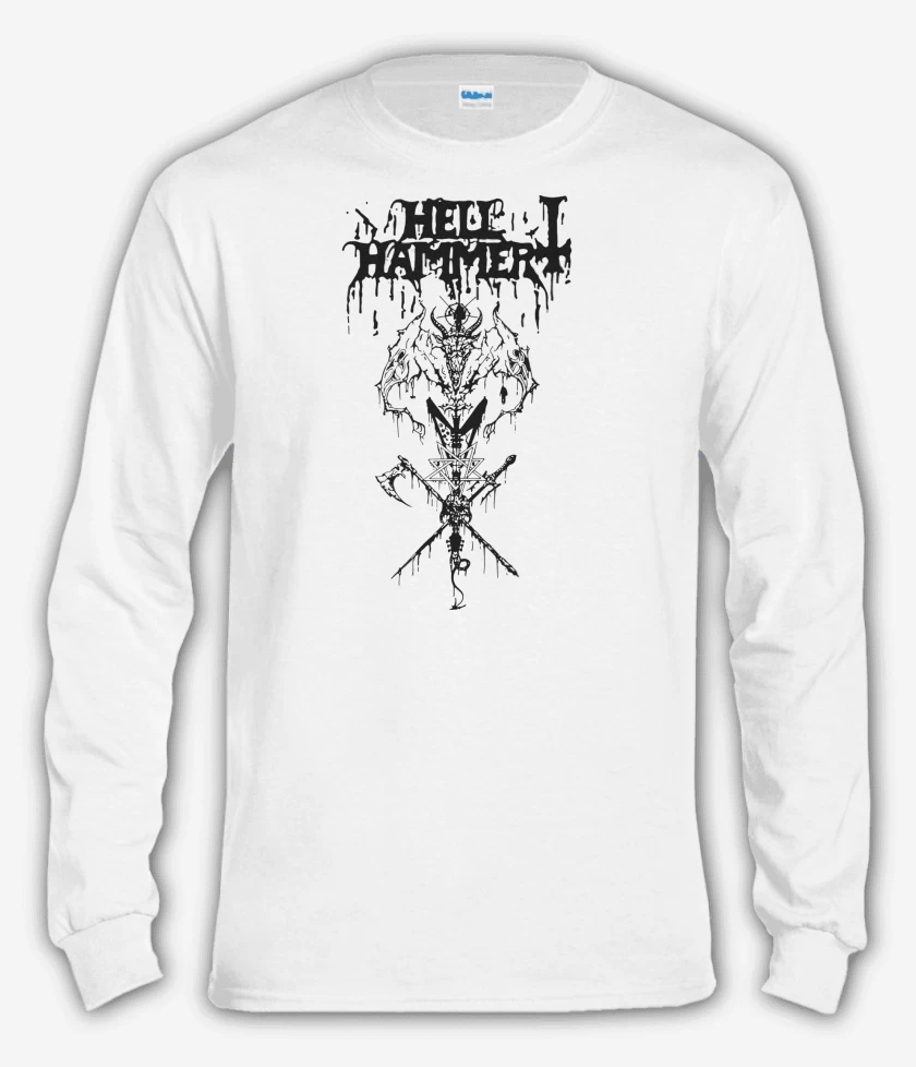 Polera manga larga Blanco de Hellhammer Demon