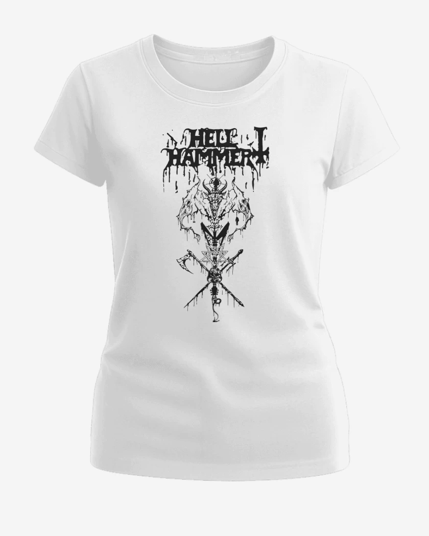 Polera de Mujer Blanco de Hellhammer Demon