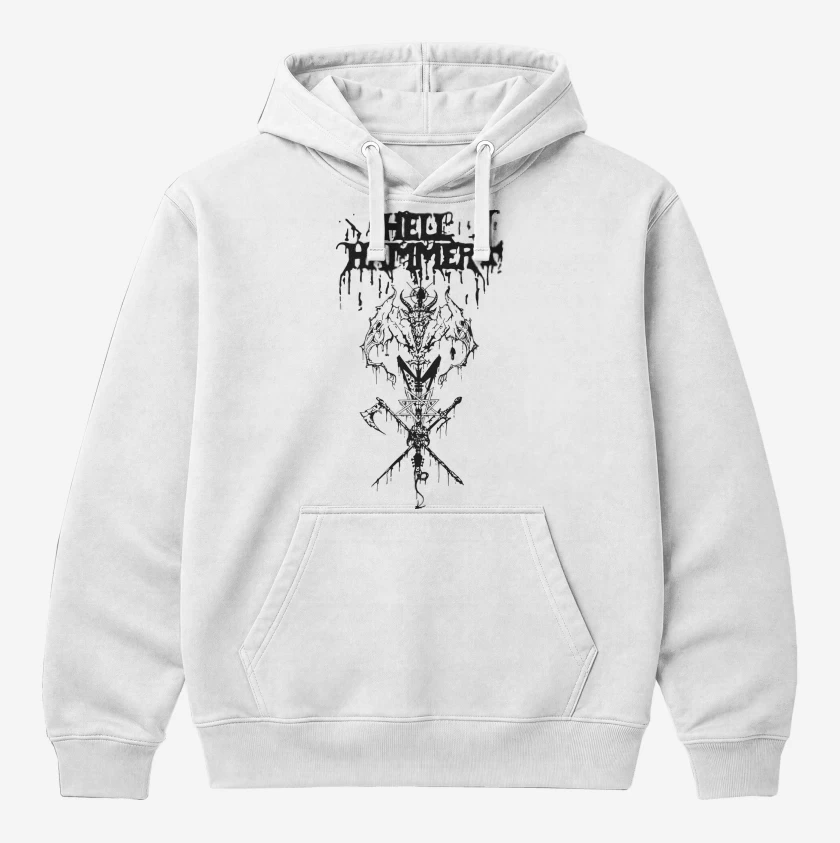 Polerón Canguro Blanco de Hellhammer Demon