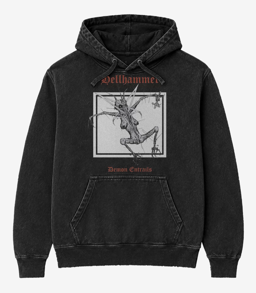 Poleron Canguro Acid Wash Hellhammer Demon Entrails