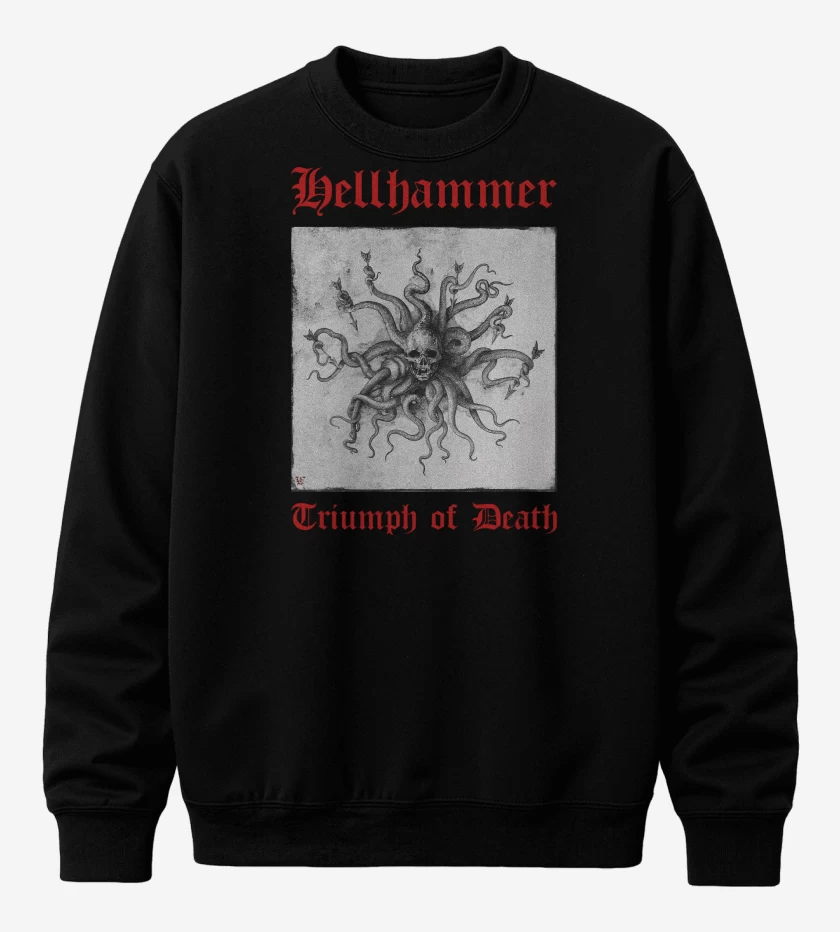 Poleron polo Negro de Hellhammer Triumph 