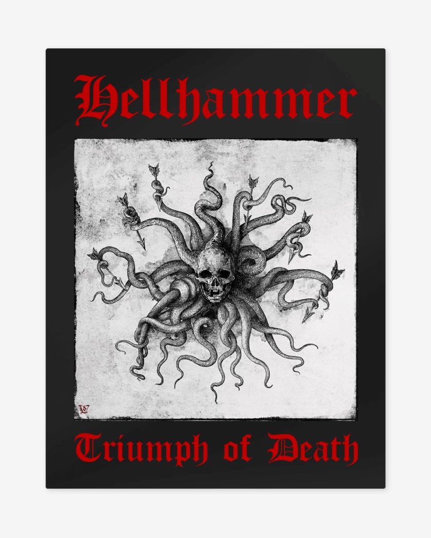 Print metalico Negro de Hellhammer Triumph 