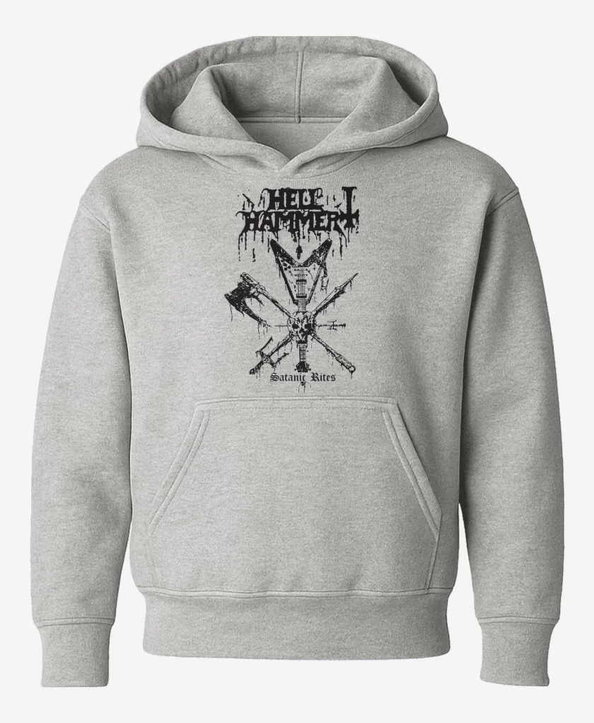 Poleron de niño Gris Melange de Hellhammer Satanic