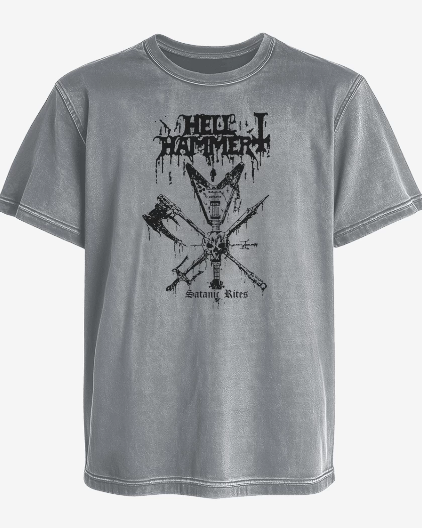 Polera desgastada Hellhammer Satanic