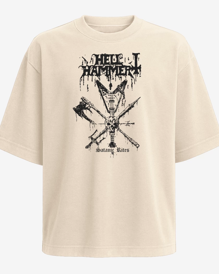 Polera Oversize Hellhammer Satanic