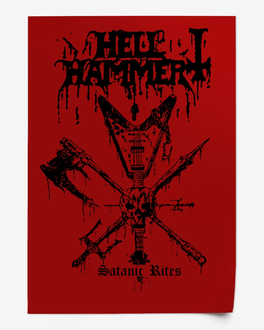 Print Rojo de Hellhammer Satanic