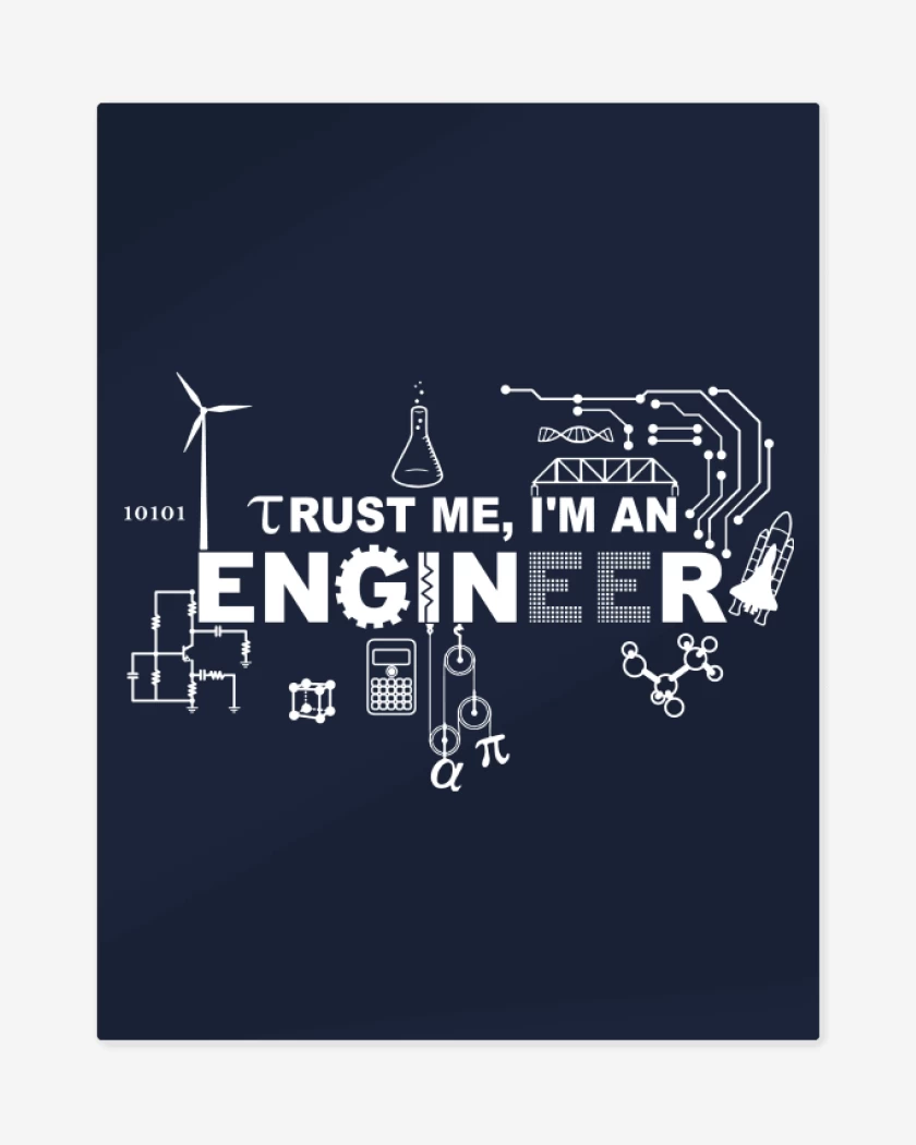 Print metalico Azul Marino de Im an Engineer