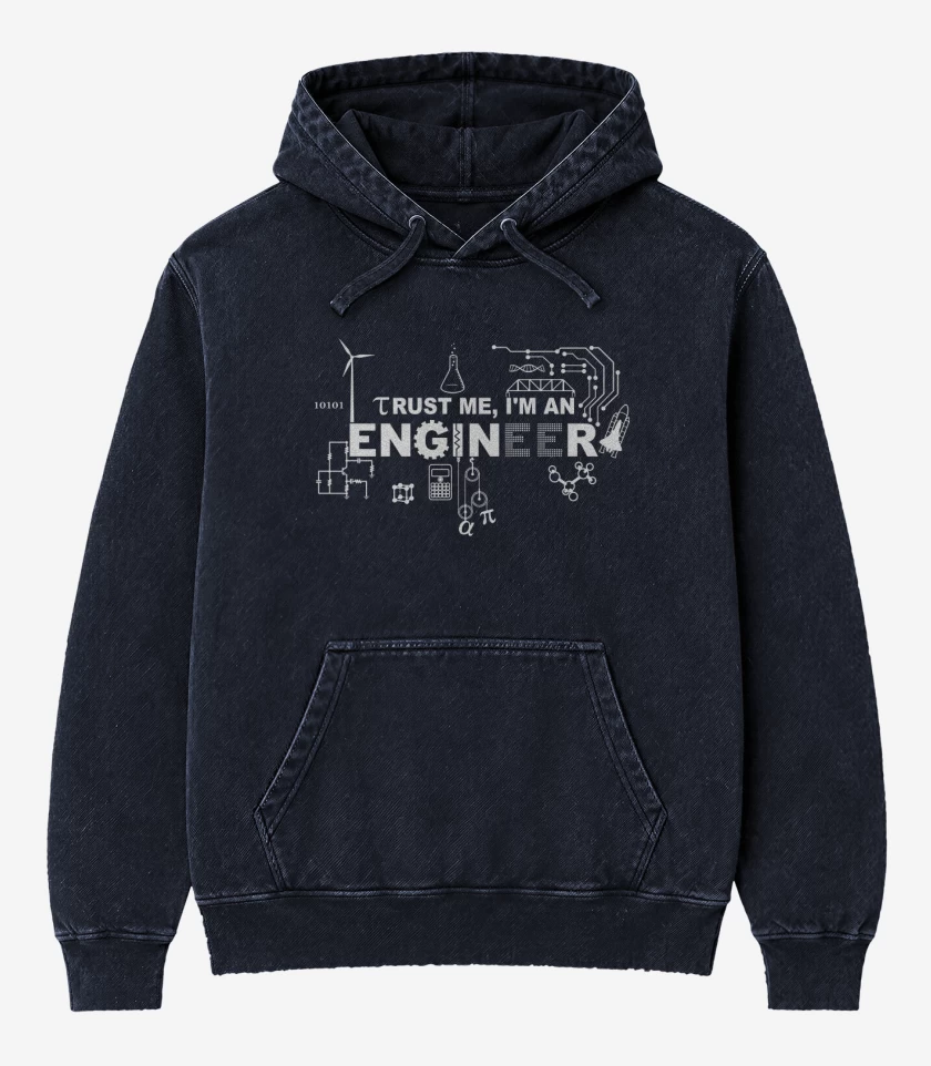 Poleron Canguro Acid Wash Im an Engineer