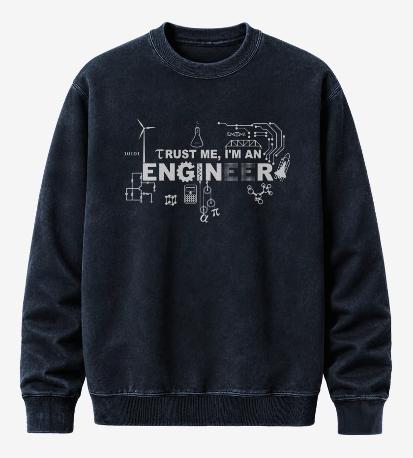 Poleron Polo Acid Wash Azul Marino de Im an Engineer