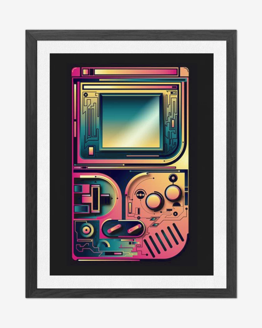 Cuadro decorativo Negro de Game boy