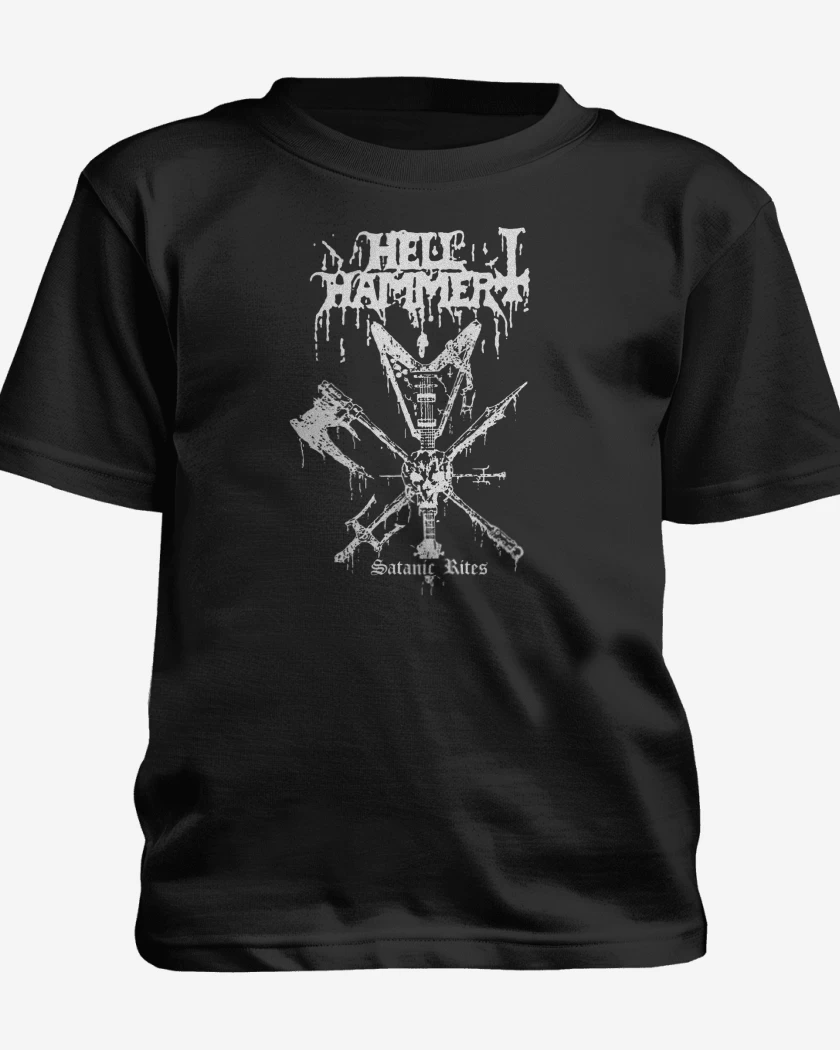Polera de niño Negro de Hellhammer Ritos Satanicos 