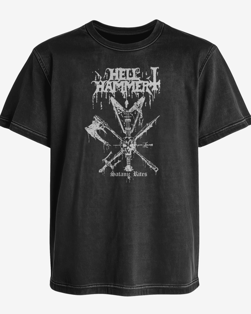 Polera desgastada Hellhammer Ritos Satanicos 
