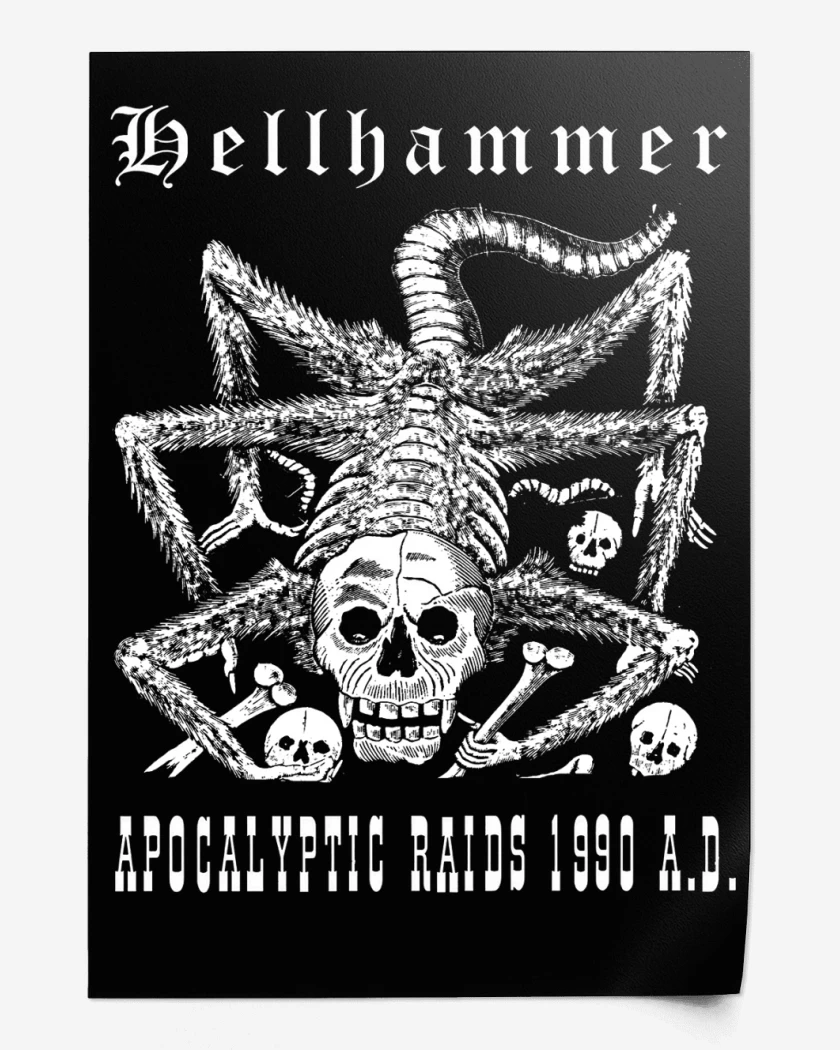 Print Hellhammer Apocalyptic Radis 1990 AD