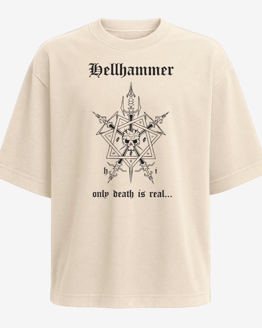 Polera Oversize Hellhammer Only Death is Real N