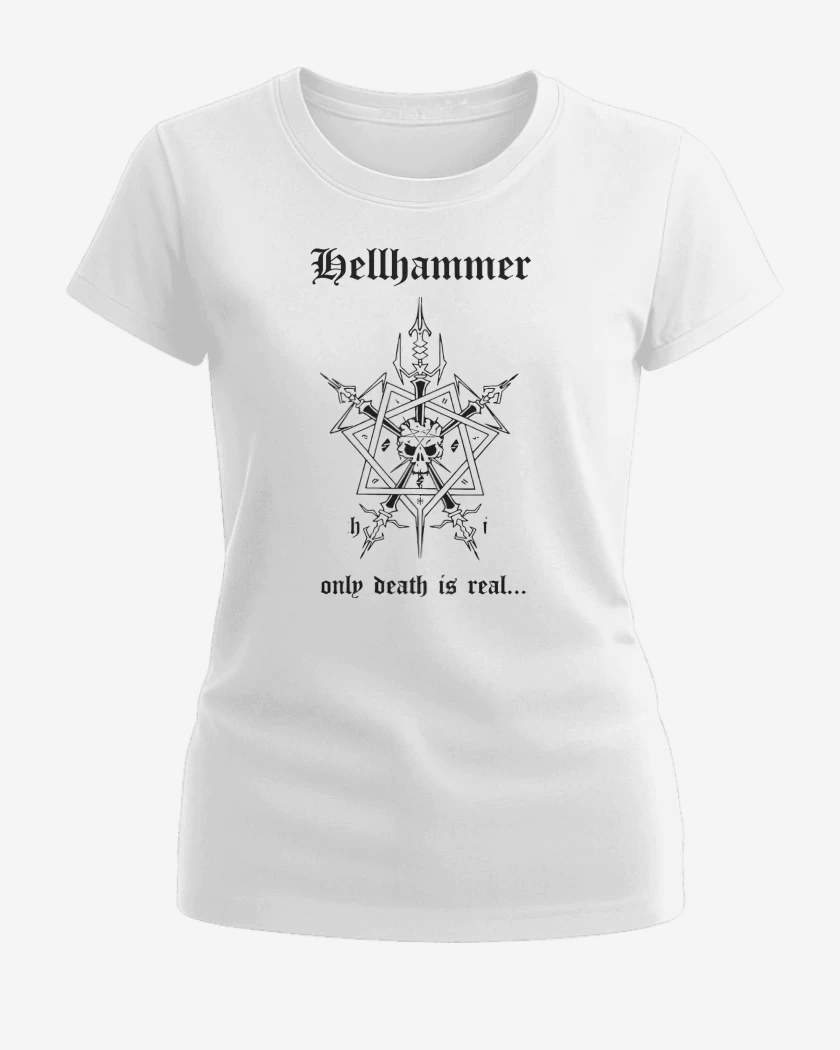 Polera de Mujer Blanco de Hellhammer Only Death is Real N