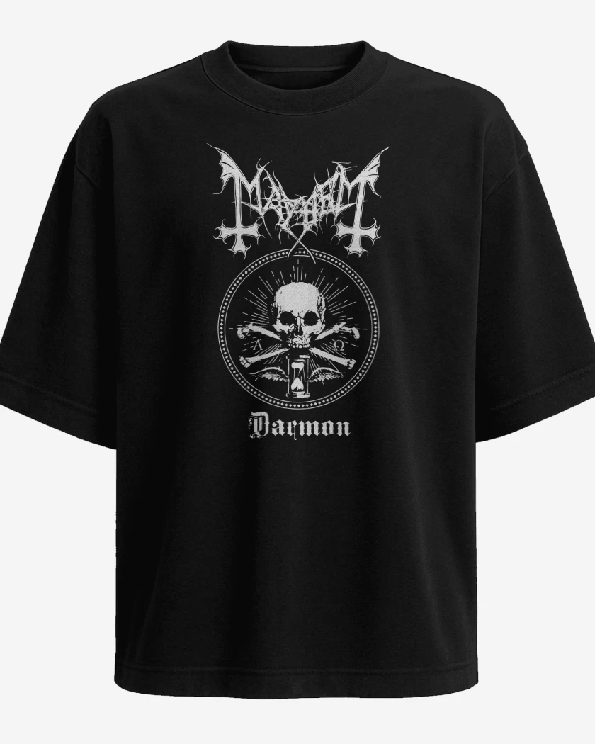 Polera Oversize Mayhem Daemon Skull