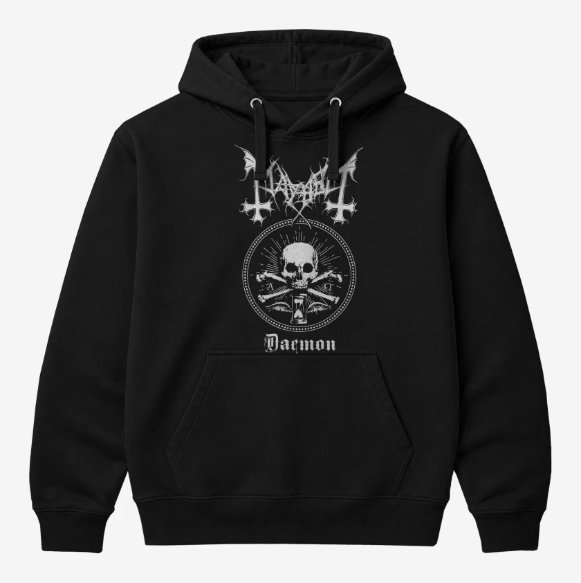 Polerón Canguro Negro de Mayhem Daemon Skull